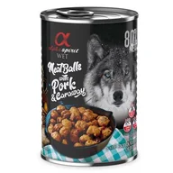 Mokra karma dla psów - Alpha Spirit Mięsne klopsiki z wieprzowiną i kminkiem 400g 23266-uniw - miniaturka - grafika 1