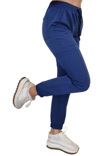 Joggery medyczne granatowe casual premium roz. XS - Spodnie damskie - miniaturka - grafika 1