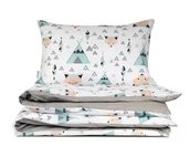 Pościel dla dzieci - Pościel 90x120 niemowlęca Lisek w Tipi z plecaczkiem - miniaturka - grafika 1