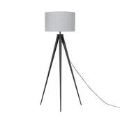 Lampy stojące - Beliani Lampa podłogowa Lampa podłogowa metalowa szara STILETTO 75175 - miniaturka - grafika 1