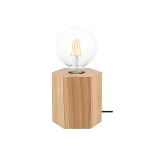 Spotlight Geometryczna LAMPA stołowa HEXAR 7819174 drewniana LAMPKA biurkowa ekologiczna stojąca dąb olejowany czarna 7819174 - Lampy stojące - miniaturka - grafika 1