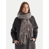 Apaszki i szaliki damskie - Szalik Calvin Klein Emblem Aop Brushed LV04D8072G Szary - miniaturka - grafika 1