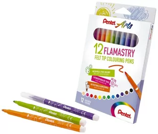 Pentel Zestaw flamastrów spieralnych 12 kolorów ZEP.083 - Flamastry - miniaturka - grafika 3