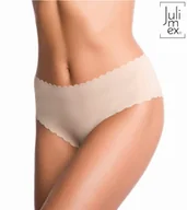 Komplety bielizny - Figi damskie bezszwowe z wysokim stanem SHELLIE MAXI Julimex beżowe  XL - miniaturka - grafika 1