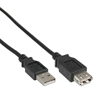 InLine Kabel USB USB A/A 1m Czarny 34610B - Kable USB - miniaturka - grafika 1