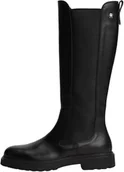 Kozaki damskie - Tommy Hilfiger Damskie TH LTHR CLEATED LONG BOOT FW0FW08985 wysokie kozaki, czarne (czarne), 6, Czarny, 39 EU - miniaturka - grafika 1
