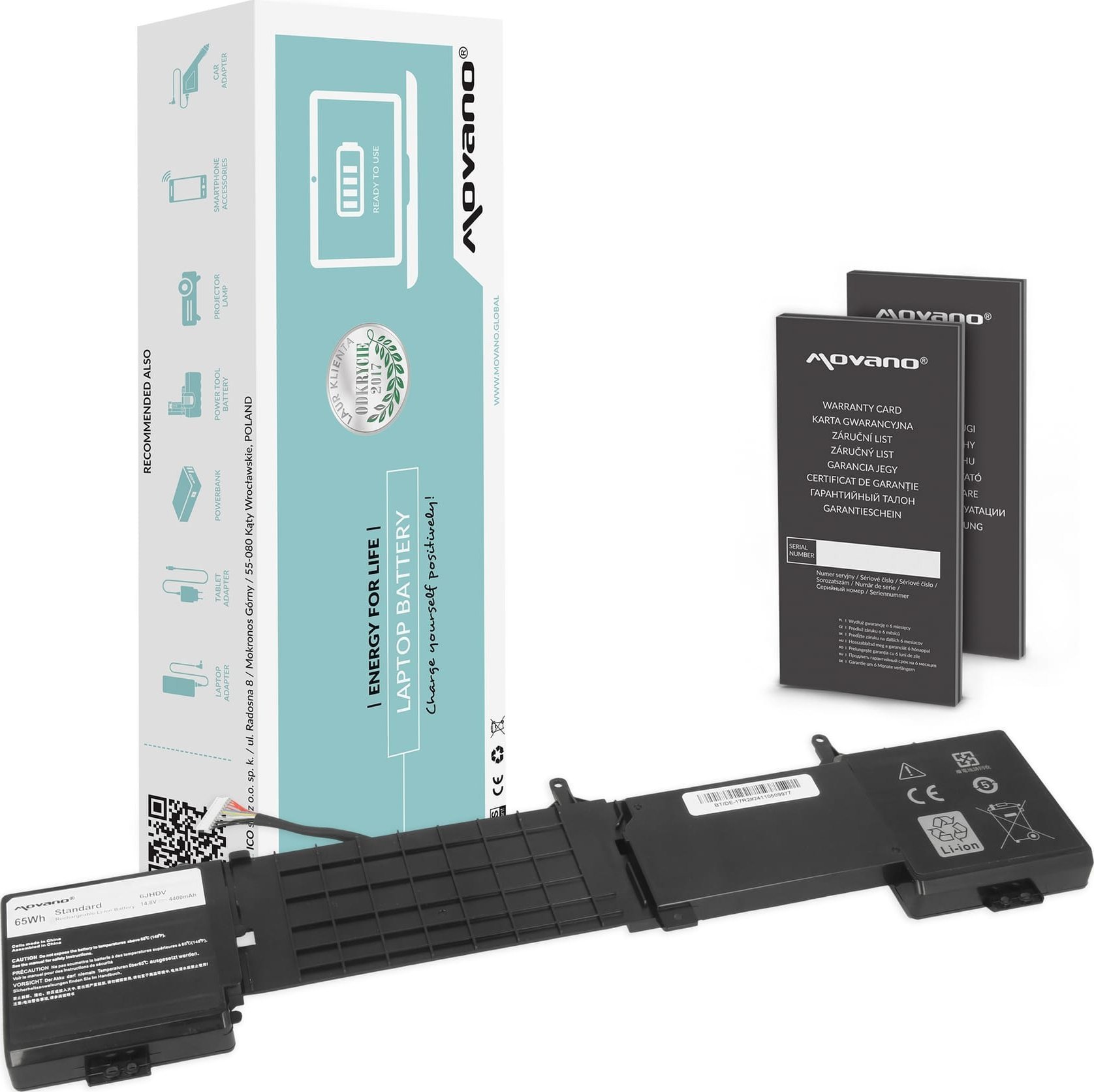 Bateria Movano do Dell Alienware 17 R2, 17 R3