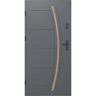 Drzwi zewnętrzne - Drzwi stalowe zewnętrzne wejściowe Wooden Eco 68 antracytowe 90 lewe - miniaturka - grafika 1
