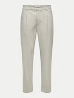 Spodnie męskie - Only & Sons Chinosy Lou 22031615 Beżowy Tapered Fit - miniaturka - grafika 1