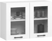 Szafki kuchenne - Biała szafka kuchenna z witryną B5-H17 - miniaturka - grafika 1