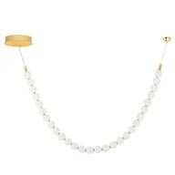 Lampy sufitowe - Lampa zwisająca MOCA LE44208 LED 48W 3000K pearl bubbles biała złota - miniaturka - grafika 1