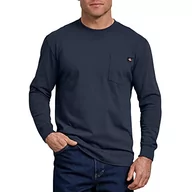 Koszulki męskie - Dickies - Koszulka męska, przednia kieszeń z długimi rękawami, 100% bawełna, Ciemnogranatowy, XL - miniaturka - grafika 1
