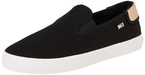 TOMMY HILFIGER Damskie buty sportowe VULC CANVAS SLIP-ON Low Top, czarny (czarny), 38 EU, Czarny, 39 EU