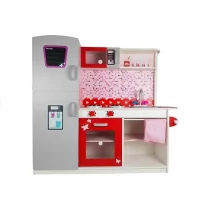 Lean Toys Kuchnia drewniana Jola Lodówka + mikrofalówka - Zabawki AGD - miniaturka - grafika 1