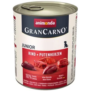 Animonda GranCarno Szczenięta Wołowina + Serca Indyka 800g 7925 - Mokra karma dla psów - miniaturka - grafika 1