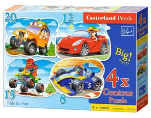 Castorland Puzzle 4w1, Ride for Fun - Puzzle - miniaturka - grafika 1