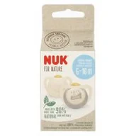 Smoczki uspokajające - Nuk Smoczek uspokajający lateksowy 6-18 mies. For Nature popiel 10734083 2 szt. - miniaturka - grafika 1