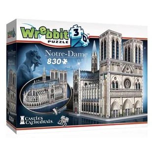 Wrebbit 3D puzzle katedra Notre Dame de Paris 830 el - Puzzle - miniaturka - grafika 1