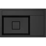 Zlewozmywaki - Kernau Zlewozmywak granitowy KGS R 5080 1B1D L Deep Black - miniaturka - grafika 1