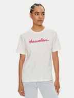 Koszulki i topy damskie - Vila T-Shirt Sybil 14097444 Biały Regular Fit - miniaturka - grafika 1