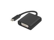 Adaptery i przejściówki - Lanberg Kabel adapter USB type-C M DVI F 24+5 0,15m Dual Link czarny AD-UC-DV-01 - miniaturka - grafika 1