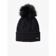 Odzież trekkingowa damska - Czapka zimowa damska Columbia Boundless Days Cable Knit Pom Beanie - black - miniaturka - grafika 1