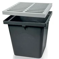 Rynny i akcesoria - Studzienka 300 x 300 krata PVC A15 popiel 29,6 x 29,6 x 30 cm MAXPOL - miniaturka - grafika 1