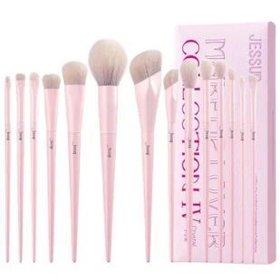 JESSUP Crystal Pink Makeup Brushes zestaw pędzli do makijażu T495 14szt. - Pędzle do makijażu - miniaturka - grafika 1