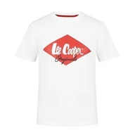Koszulki męskie - Koszulka Lee Cooper Logo biała, Rozmiar 3XL - miniaturka - grafika 1