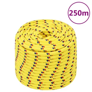Linka żeglarska, żółta, 12 mm, 250 m, polipropylen - Żeglarstwo - miniaturka - grafika 1