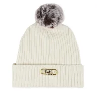 Czapki dla dzieci - Czapka MICHAEL KORS KIDS R30229 Beżowy - miniaturka - grafika 1