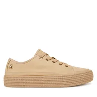 Espadryle damskie - Espadryle Tommy Hilfiger Vulc Espadrille Sneaker FW0FW08404 Beżowy - miniaturka - grafika 1
