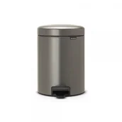 Kosze na śmieci - Brabantia Kosz pedałowy 5l, platynowy - miniaturka - grafika 1