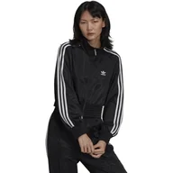 Bluzy damskie - Bluza damska Adidas Track Top sportowa rozsuwana czarna-S - miniaturka - grafika 1