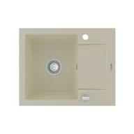 Zlewozmywaki - Mexen Enzo zlewozmywak granitowy 1-komorowy z krótkim ociekaczem 576 x 465 mm, beżowy - 6506571005-69 - miniaturka - grafika 1