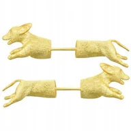 Kolczyki - Kolczyki Złote Kolczyki Pieski Srebro 925 Kolczyki MODA TRUSKY - miniaturka - grafika 1