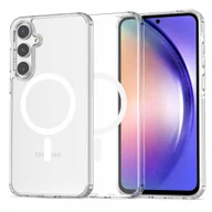 Etui i futerały do telefonów - Etui Supero MAG do Samsung Galaxy A55 5G MagSafe, przezroczysto-białe - miniaturka - grafika 1
