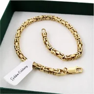 Bransoletki - BRANSOLETKA SPLOT KRÓLEWSKI SREBRO 925 + ZŁOTO 585 - miniaturka - grafika 1