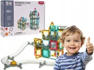 Klocki - magnetyczne KLOCKI KONSTRUKCYJNE 88 elementów TOR z kulką klocki na magnes - miniaturka - grafika 1