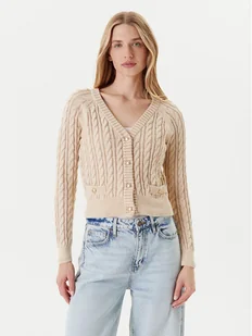 Guess Kardigan W5YR15 Z3OU0 Beżowy Regular Fit - Swetry damskie - miniaturka - grafika 1
