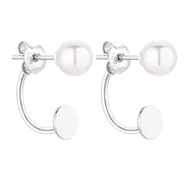 Kolczyki - Srebrne kolczyki z perłami - miniaturka - grafika 1