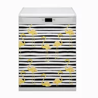 Dekoracje domu - Ozdobna mata na zmywarkę Złote flamingi 60x80 - miniaturka - grafika 1