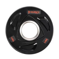Pozostały sprzęt i akcesoria do ćwiczeń - Talerz Olimpijski Ogumowany 1.25 KG TOX01 CZARNY HMS - miniaturka - grafika 1