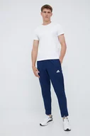 Spodnie męskie - adidas Performance spodnie treningowe Entrada 22 HB5329 męskie kolor granatowy gładkie - miniaturka - grafika 1