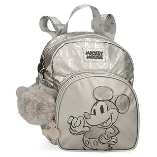 Disney Mickey 100 Plecak spacerowy Szary 19x23x8 cms Poliester 3.5L, Szary, Talla única, Plecak na spacer - Plecaki - miniaturka - grafika 1