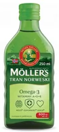 Witaminy i minerały - MÖLLER&#039;S Tran norweski  aromat jabłkowy, 250 ml - miniaturka - grafika 1