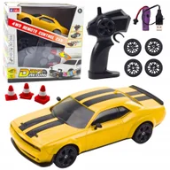 Zabawki zdalnie sterowane - Auto Sportowe Do Driftu Wymienne Koła Zdalnie Sterowany RC 4WD Żółte Sport - miniaturka - grafika 1