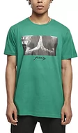 Koszulki męskie - Mister Tee Men Pray Tee T-shirt męski, dostępny w wielu różnych kolorach, rozmiary XS-5XL, zielony (Forest Green), M - miniaturka - grafika 1