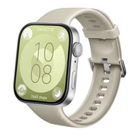 Akcesoria do smartwatchy - opaska pasek bransoleta SMOOTHBAND Huawei Watch FIT 3 beżowa - miniaturka - grafika 1