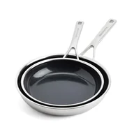 Patelnie - KitchenAid patelnie 3-warstwowe stalowe z powłoką 24 cm, 28 cm - miniaturka - grafika 1
